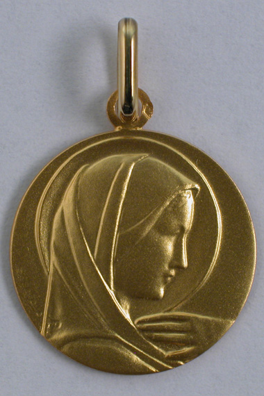 Médaille Vierge 18 carats 18 mm