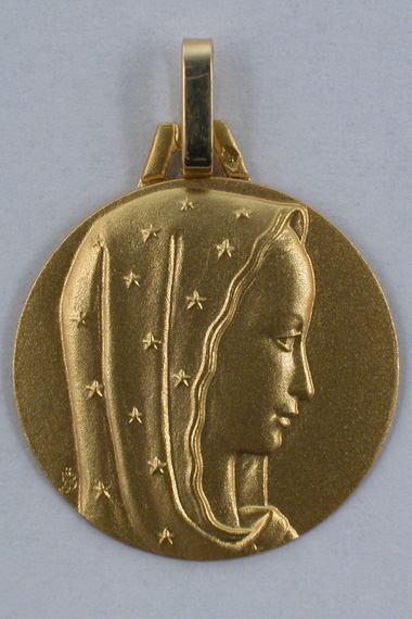 Médaille Vierge 18 carats 16 mm