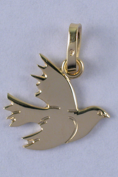 Pendentif Colombe 18 carats 10 mm