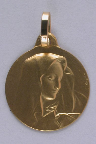 Médaille Vierge 18 carats 18 mm