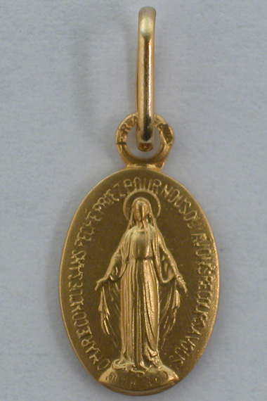 Médaille Miraculeuse bord classique 18 carats 11 mm