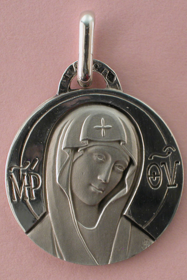 Médaille Pat.Main Vierge Byzantine 18 mm