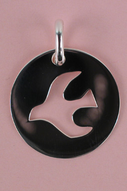 Médaille Colombe PM Découpé 18 mm