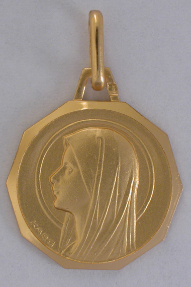 Médaille Vierge décagone