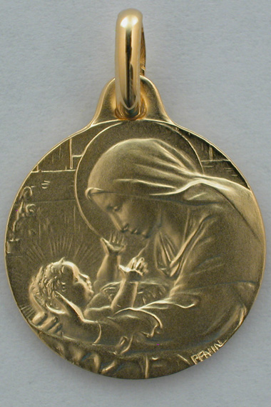 Médaille Vierge crèche