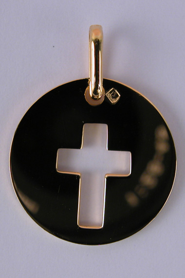 Médaille Croix découpé