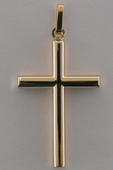 Croix Or Tube Ronde