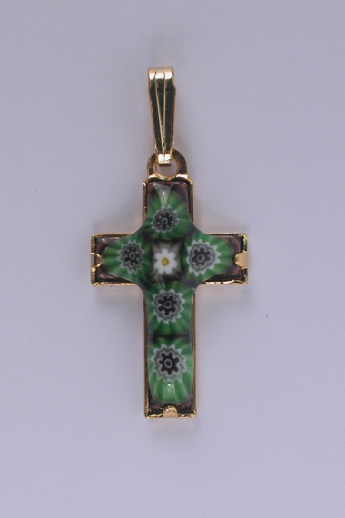 Croix Emaux GD. Feu Fleur Verte