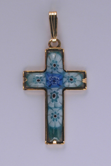 Croix Emaux GD. Feu Turquoise