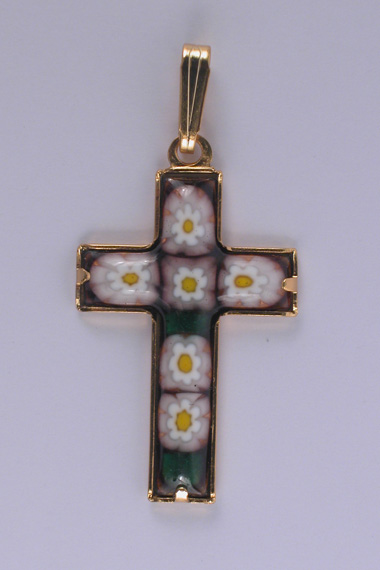 Croix Emaux GD. Feu Rose/Verte