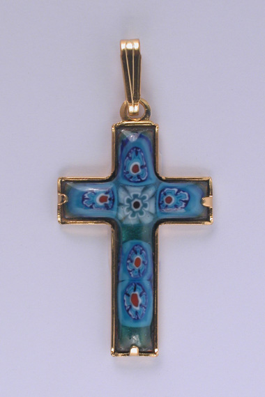 Croix Emaux GD. Feu Bleue/Turquoise