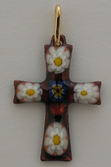 Croix Emaux GD. Feu Rustique Rouge
