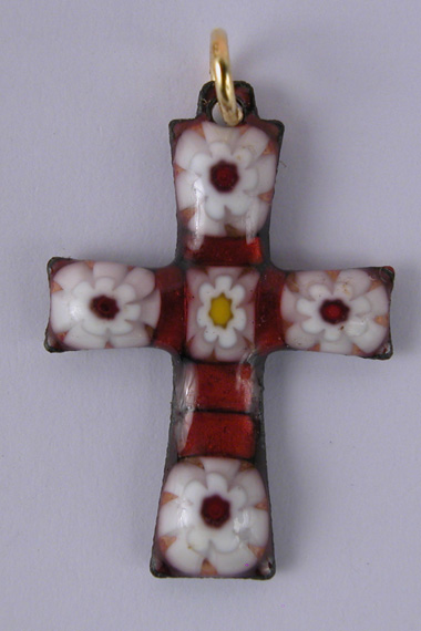Croix Emaux GD. Feu Rustique Rouge