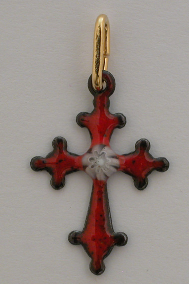 Croix Emaux GD. Feu Dentelle : Rouge