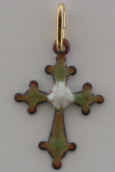 Croix Emaux GD. Feu Dentelle : Vert
