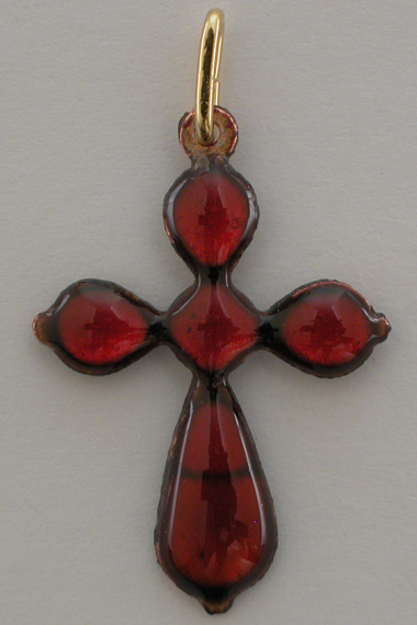 Croix Emaux GD. Feu Arrondie : Rouge