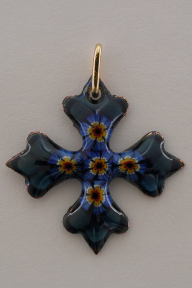 Croix Emaux GD. Feu Flocon : Lapis