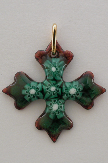 Croix Emaux GD. Feu Flocon : Vert