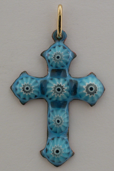 Croix Emaux GD. Feu Flèche : Turquoise