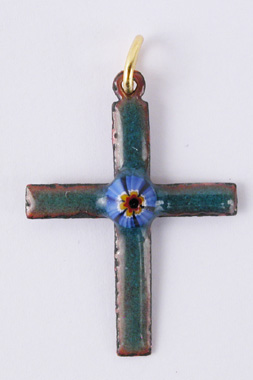 Croix Emaux GD. Feu Turquoise