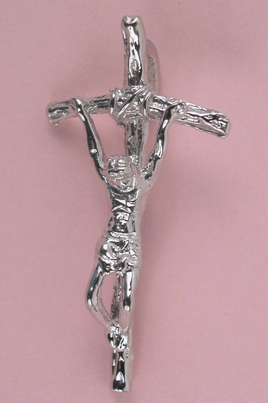 Croix Argent avec Christ