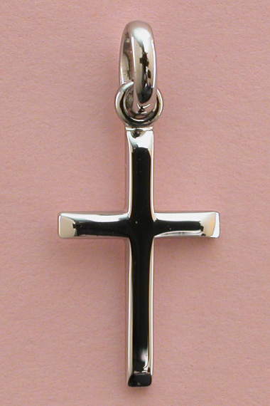 Croix Argent Rhodie Fantaisie