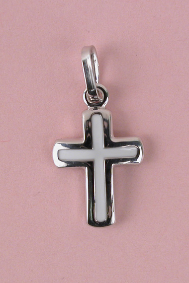 Croix Argent Rhodie Fantaisie