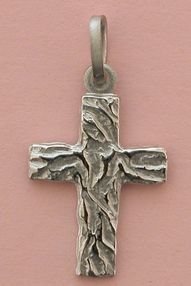 Croix Argent Rhodie Fantaisie