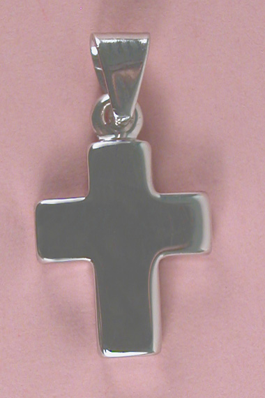 Croix Argent Rhodie Fantaisie