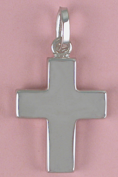 Croix Argent Rhodie Fantaisie