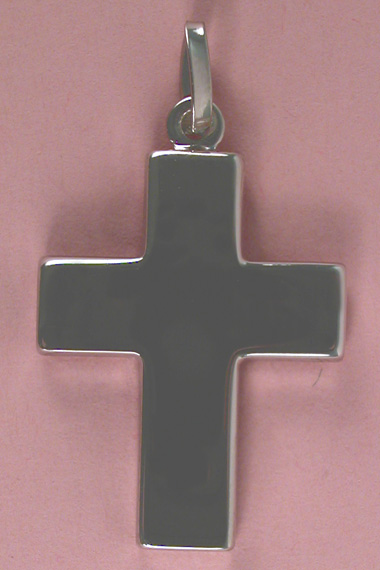 Croix Argent Rhodie Fantaisie