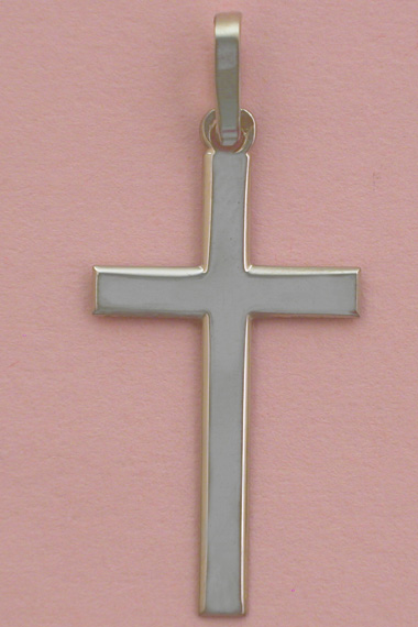 Croix Argent Rhodie Fantaisie