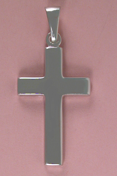 Croix Argent Rhodie Fantaisie