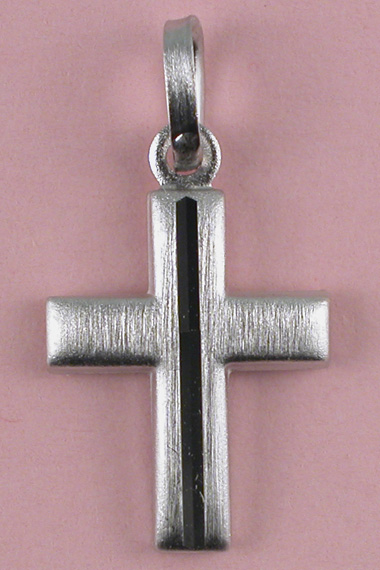 Croix Argent Rhodie Fantaisie