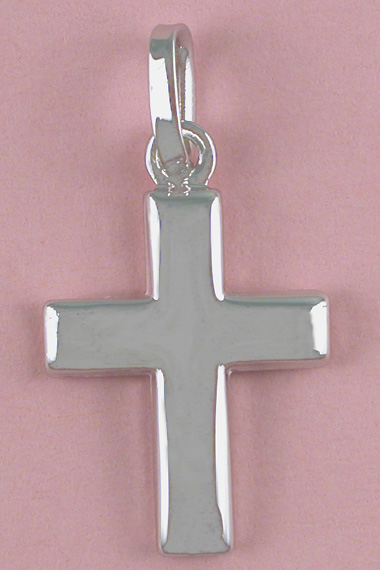 Croix Argent Rhodie Fantaisie