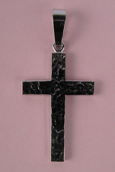 Croix Argent Rhodie Fantaisie