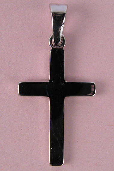 Croix Argent Rhodie Fantaisie