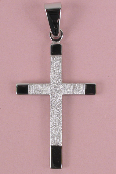 Croix Argent Rhodie Fantaisie