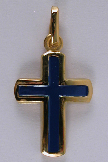 Croix PO Fantaisie Bleue