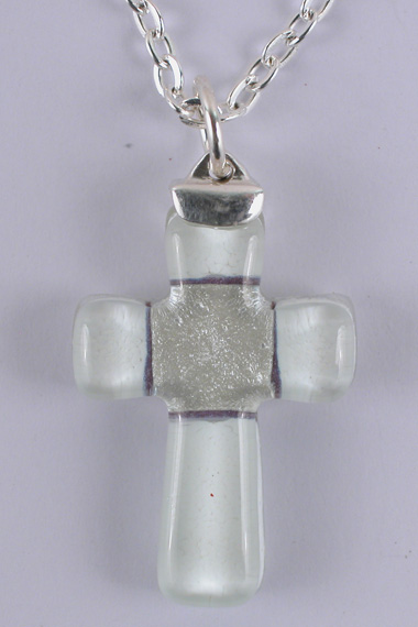 Croix Verre Latine Blanche