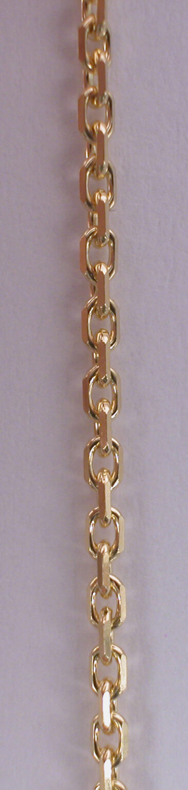 Chaîne or forçat diamantée 18 carats