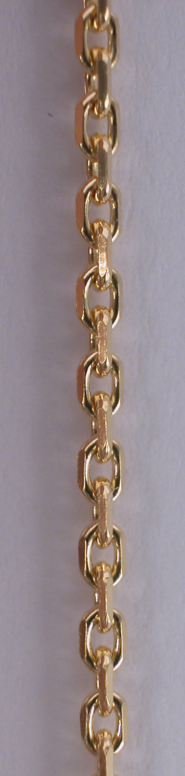 Chaîne or forçat diamantée 18 carats