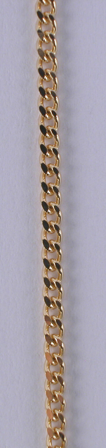 Chaîne or gourmette diamantée 18 carats