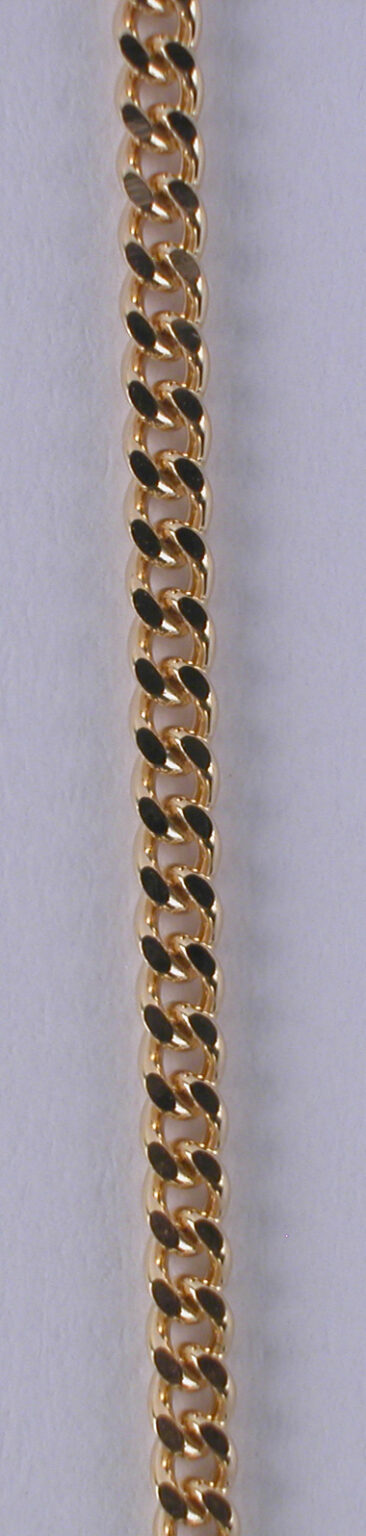 Chaîne or gourmette diamantée 18 carats