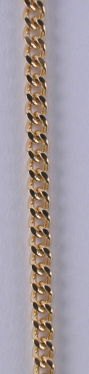 Chaîne or gourmette diamantée 18 carats