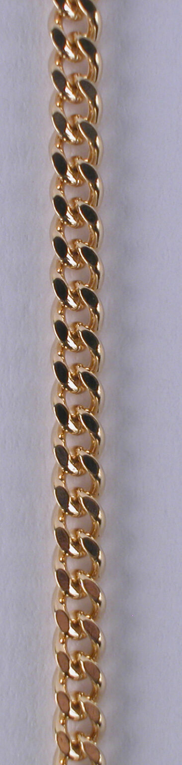 Chaîne or gourmette diamantée 18 carats