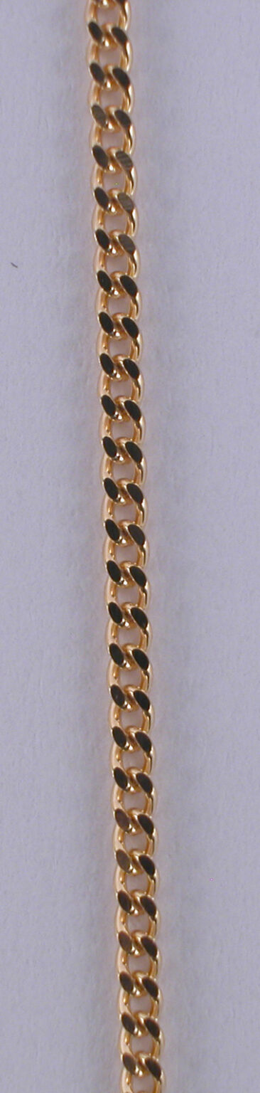 Chaîne or gourmette diamantée 18 carats