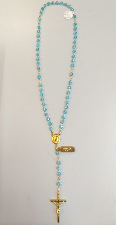 Chapelet Cristal de Bohême Aqua