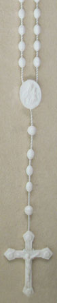 Chapelet ficelle plastique blanc