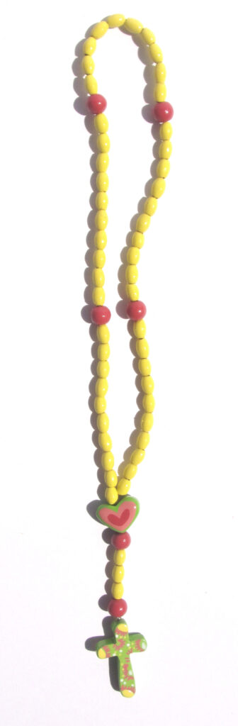 Chapelet cœur rose